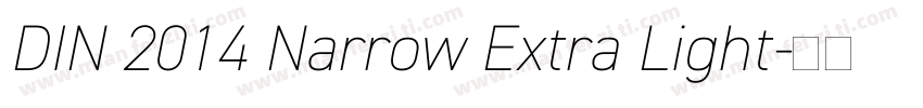 DIN 2014 Narrow Extra Light字体转换